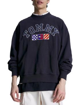 Sweat Tommy Jeans Archive Azul Marinho para Homem