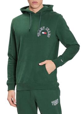 Sweat Tommy Jeans Arched Verde para Homem