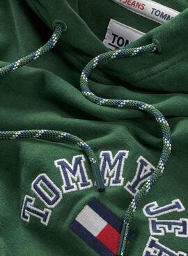 Sweat Tommy Jeans Arched Verde para Homem
