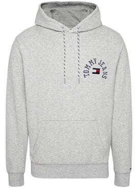 Sweat Tommy Jeans Arched Cinza para Homem