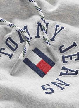 Sweat Tommy Jeans Arched Cinza para Homem