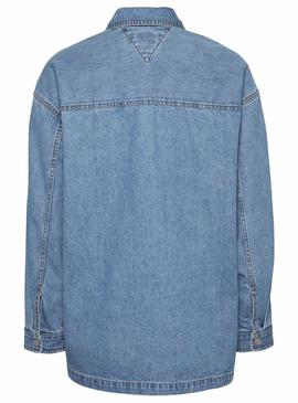 Overshirt Tommy Jeans Denim Azul para Mulher