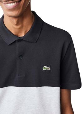 Polo Lacoste Split Azul Marinho para Homem