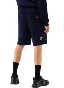 Bermuda Lacoste Bordados Azul Marinho para Homem