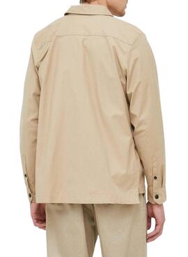 Camisa Calvin Klein Utility Cargo Camel Homem