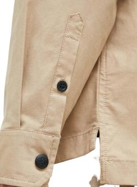 Camisa Calvin Klein Utility Cargo Camel Homem