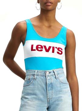 Body Levis Colorblock Azul Mulher