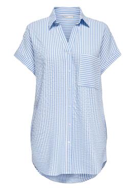 Camisa Only Fenna Listas Azul para Mulher