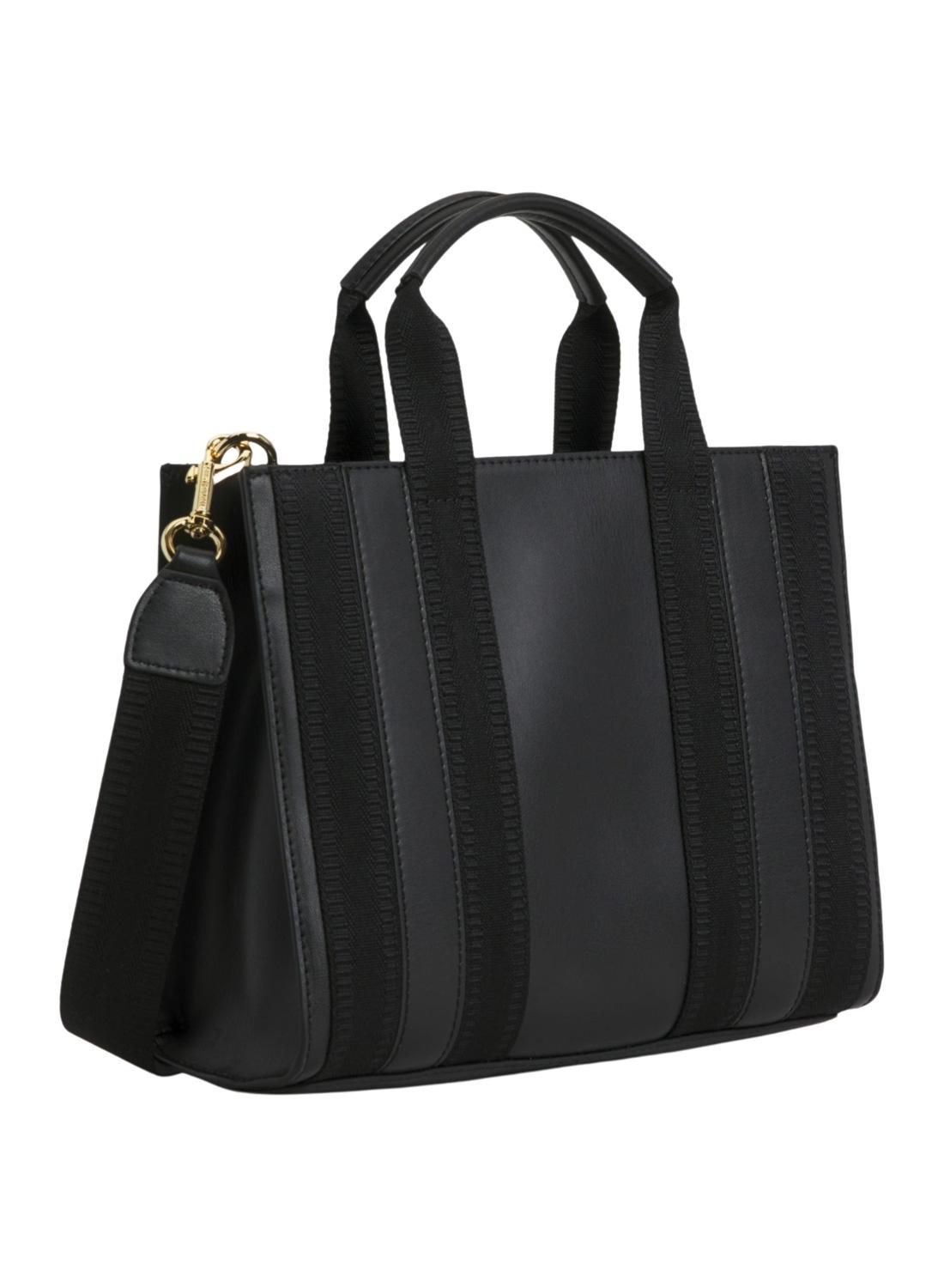 Bolsa Tommy Hilfiger Tonal Stripe Small Preto