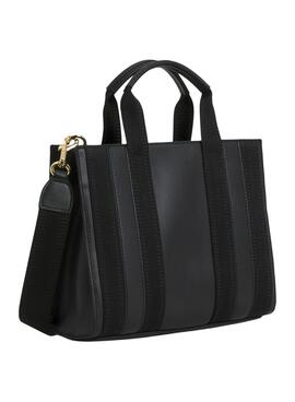Bolsa Tommy Hilfiger Tonal Stripe Small Preto