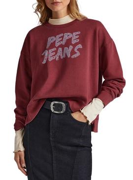 Sweat Pepe Jeans Bailey Bordeaux para Mulher