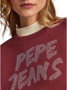 Sweat Pepe Jeans Bailey Bordeaux para Mulher