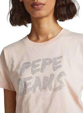 T-Shirt Pepe Jeans Bria Rosa para Mulher