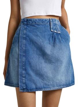 Saia Denim Pepe Jeans Evy para Mulher