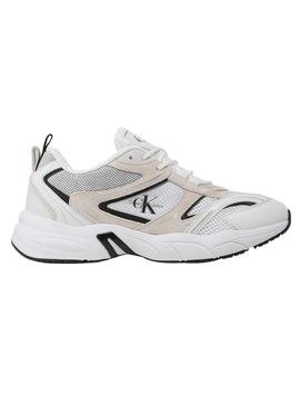Sapatilhas Calvin Klein Retro Mesh Branco Homem