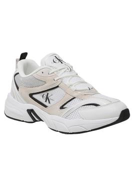 Sapatilhas Calvin Klein Retro Mesh Branco Homem