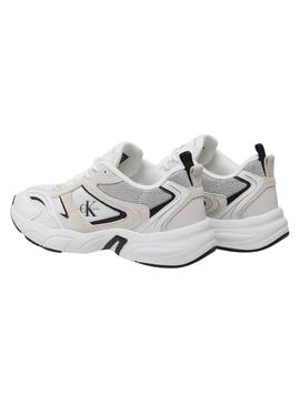 Sapatilhas Calvin Klein Retro Mesh Branco Homem