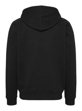 Sweat Tommy Jeans Reg Entry Zip Preto Homem