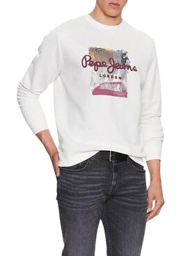 Sweat Pepe Jeans Melbourne Branco para Homem