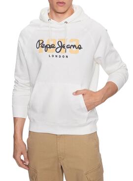 Sweat Pepe Jeans Meier Hoodie Branco Homem