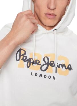 Sweat Pepe Jeans Meier Hoodie Branco Homem