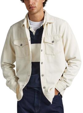 Overshirt Pepe Jeans Dave Natural Bege Homem