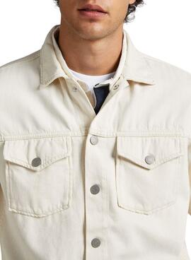 Overshirt Pepe Jeans Dave Natural Bege Homem