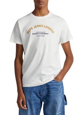 T-Shirt Pepe Jeans Waddon Branco para Homem