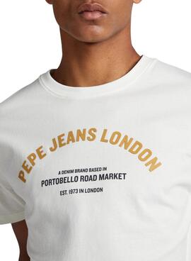 T-Shirt Pepe Jeans Waddon Branco para Homem