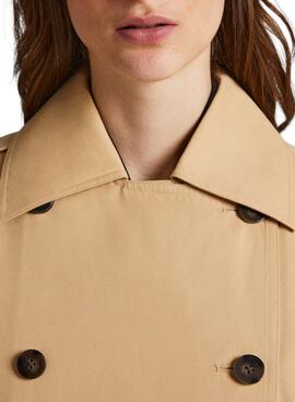 Gabardina Pepe Jeans Marla Bege para Mulher