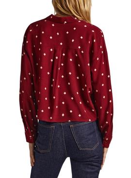 Camisa Pepe Jeans Gabesa Bordeaux para Mulher