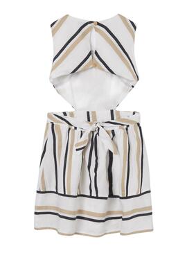 Vestido Mayoral Cut Out Listras para Menina