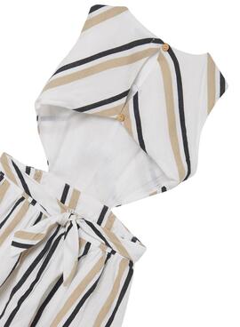 Vestido Mayoral Cut Out Listras para Menina