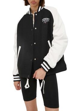 Casaca Tommy Jeans Cord Wool Preto Mulher