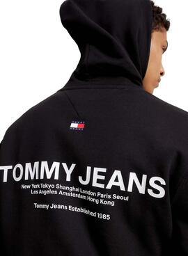 Sweat Tommy Jeans Entry Graphic Preto Homem