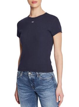 T-Shirt Tommy Jeans Essential Azul Marinho para Mulher