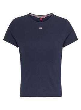 T-Shirt Tommy Jeans Essential Azul Marinho para Mulher