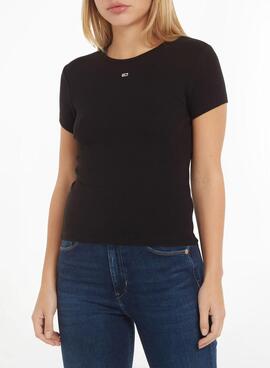 T-Shirt Tommy Jeans Essential Preto para Mulher