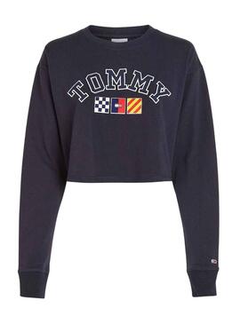 Sweat Tommy Jeans Archive Azul Marinho para Mulher