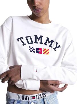 Sweat Tommy Jeans Archive Branco para Mulher