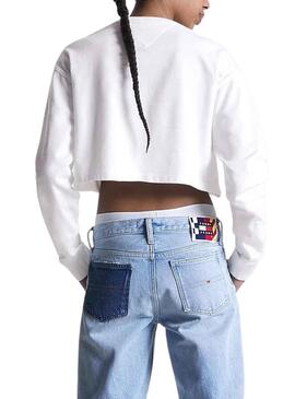 Sweat Tommy Jeans Archive Branco para Mulher