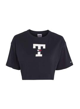 T-Shirt Tommy Jeans Modern Prep Preto para Mulher