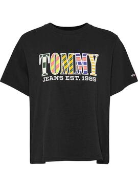 T-Shirt Tommy Jeans Classic Luxe 2 Preto Mulher