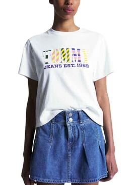 T-Shirt Tommy Jeans Classic Luxe 2 Branco Mulher