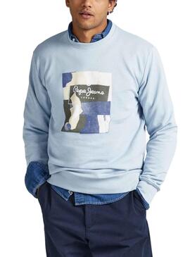 Sweat Pepe Jeans Velha Esposa Crew Azul para Homem