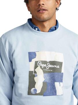 Sweat Pepe Jeans Velha Esposa Crew Azul para Homem