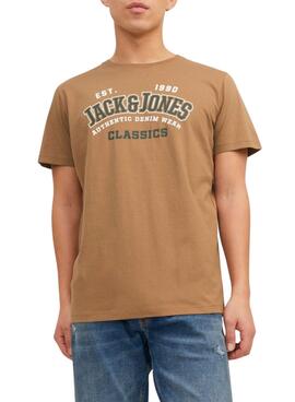 T-Shirt Jack & Jones Marrom para Homem