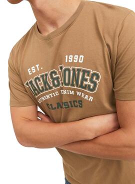 T-Shirt Jack & Jones Marrom para Homem