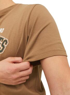 T-Shirt Jack & Jones Marrom para Homem