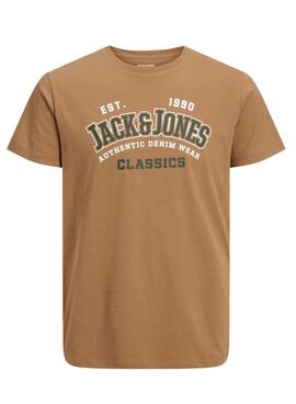 T-Shirt Jack & Jones Marrom para Homem